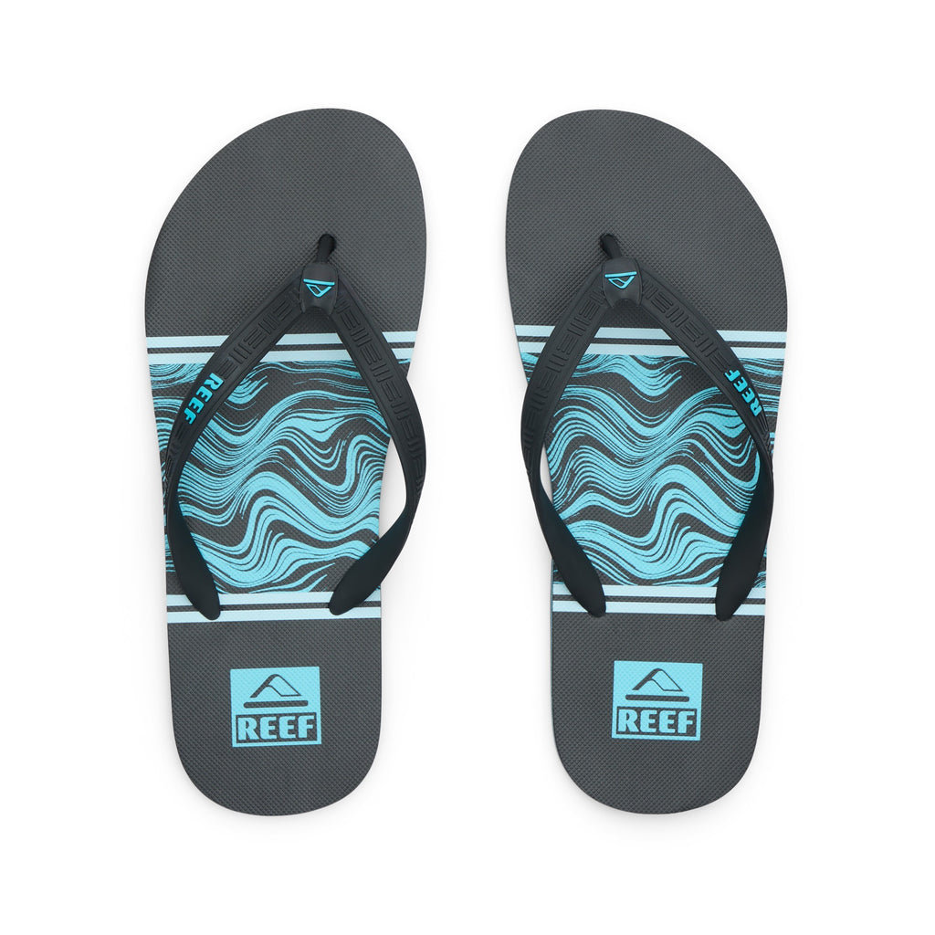Sandalia Reef Men Seaside Print Black Blue