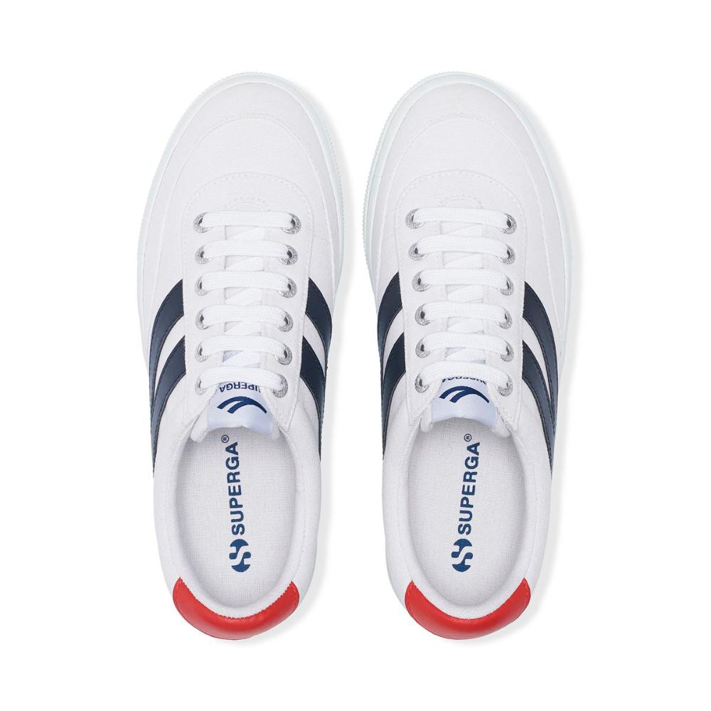 Zapatilla 2740 Platform Block White Navy Red
