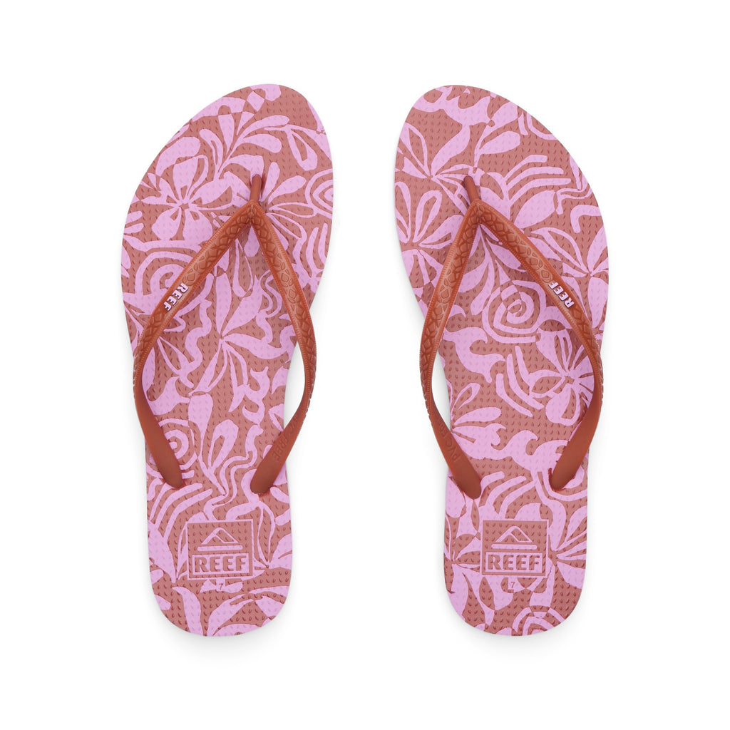 Sandalia Reef Women Seaside Prints Pink Mode Flower