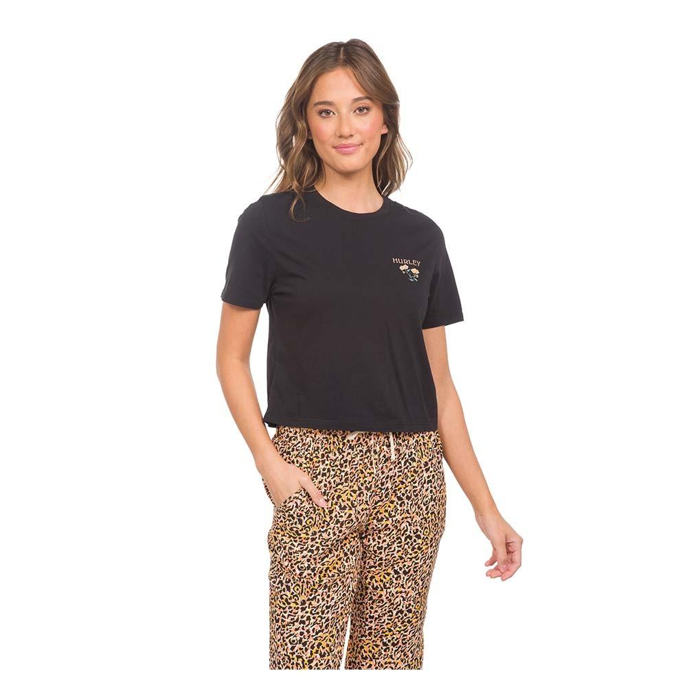 Polera Stay Wild Cropp Crew Caviar