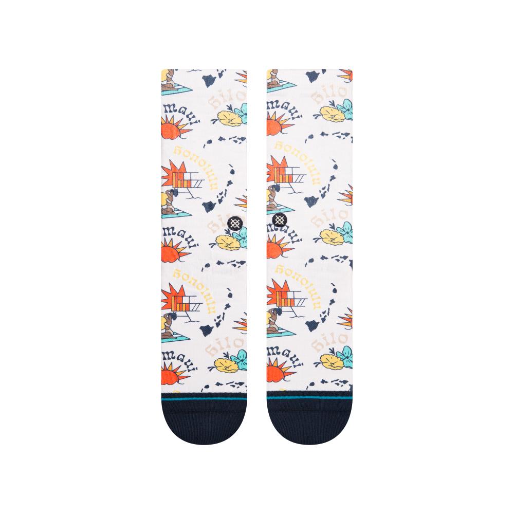 Stance Sock Unisex Island hop crew vintage whi