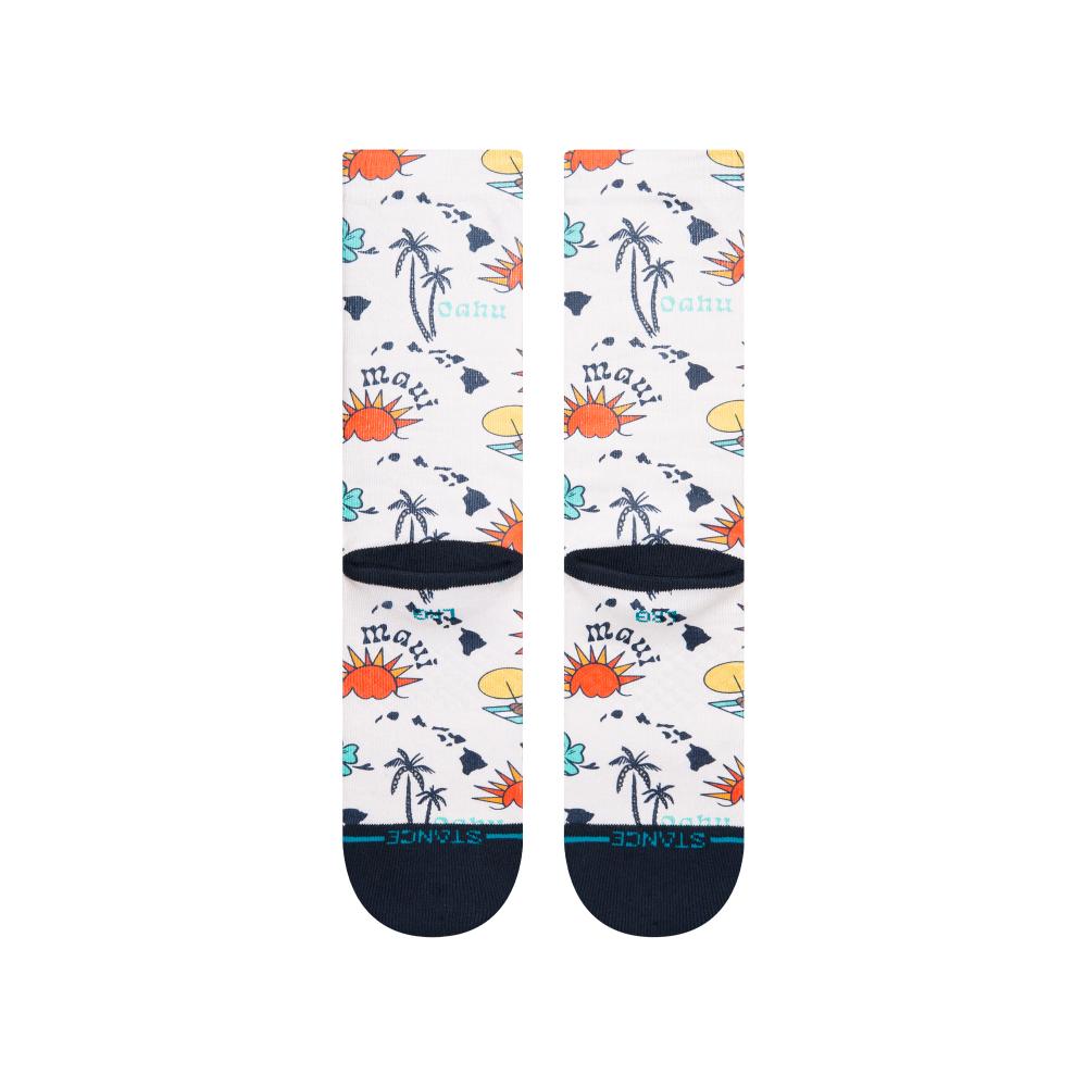 Stance Sock Unisex Island hop crew vintage whi