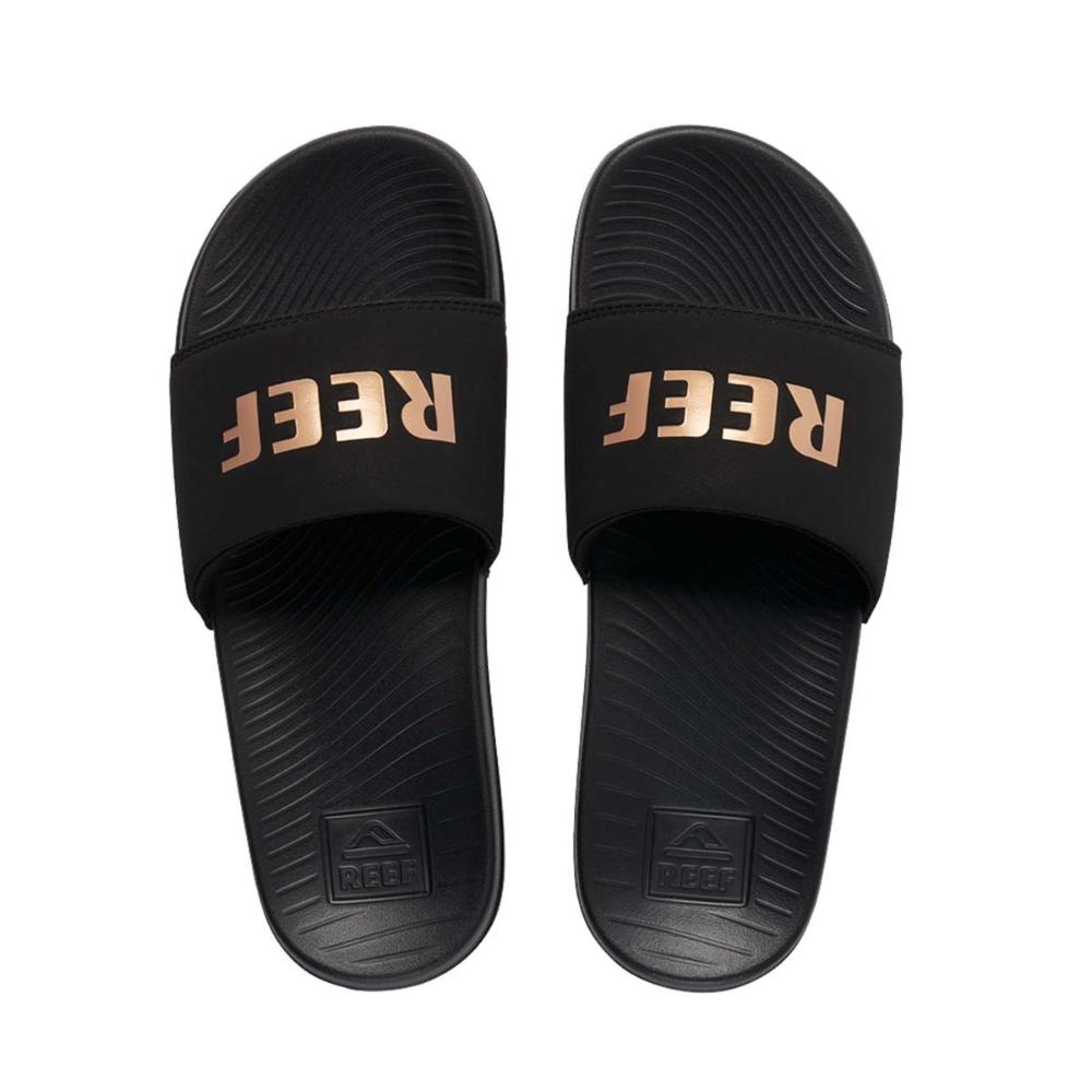 Sandalia Women One Slide Black Gold
