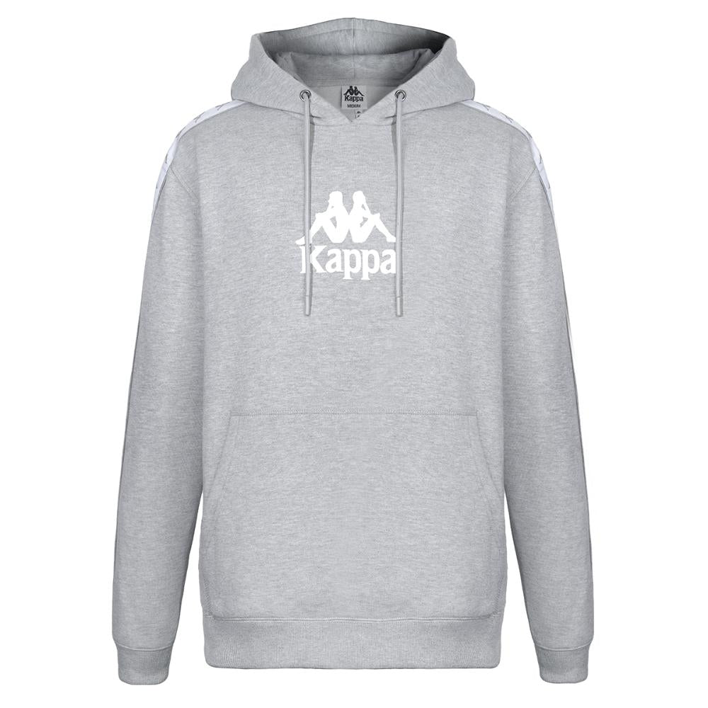 Poleron Kappa Men Hoodie Iconic Grey White