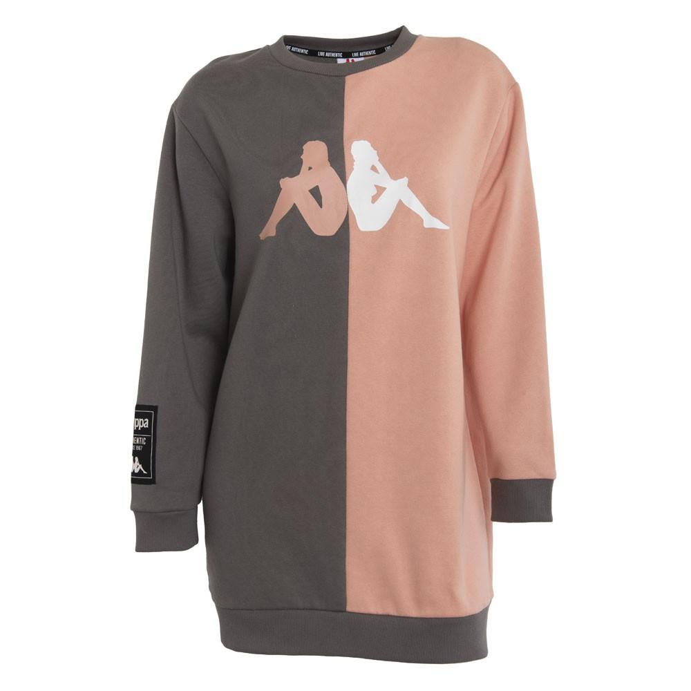 Poleron Women Oversize Split Grey Orange