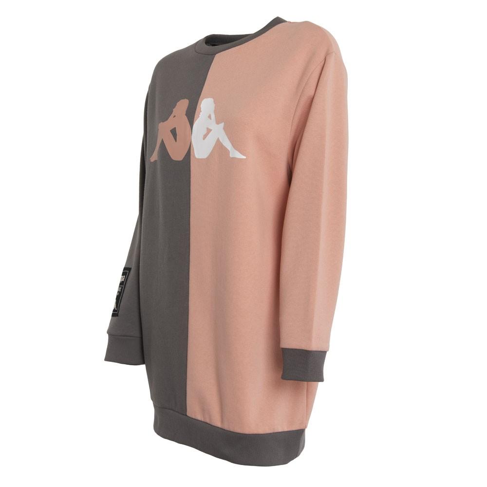 Poleron Women Oversize Split Grey Orange