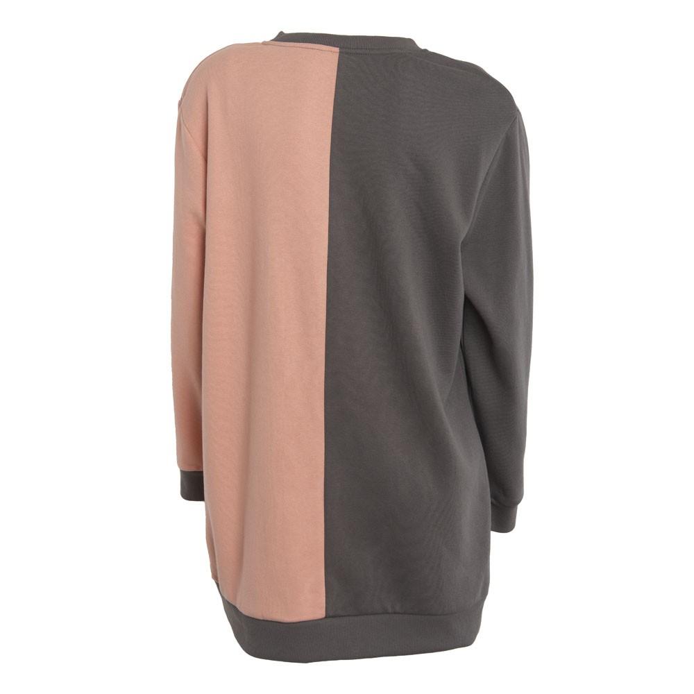 Poleron Women Oversize Split Grey Orange