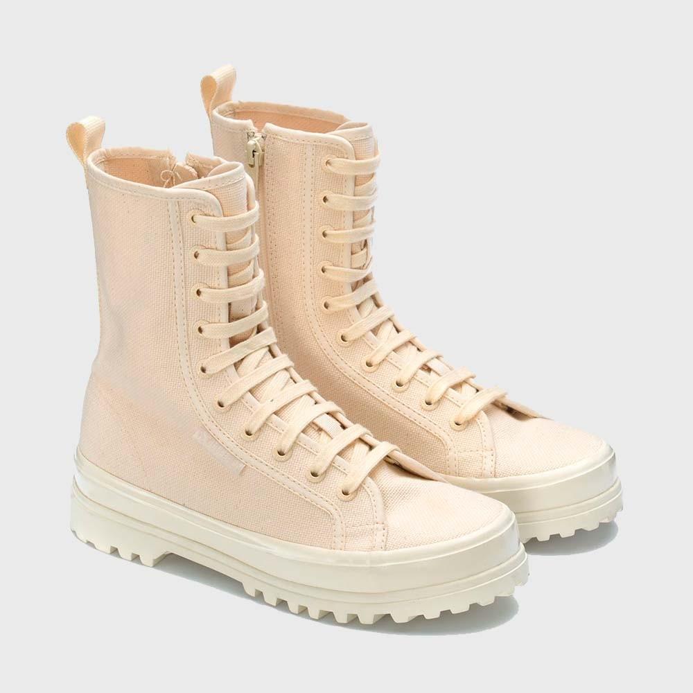 Zapatilla 2641 Alpina High Shiny Beige Raw