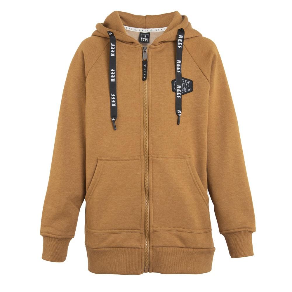 Poleron Kids Full Zipper Brown Mustard