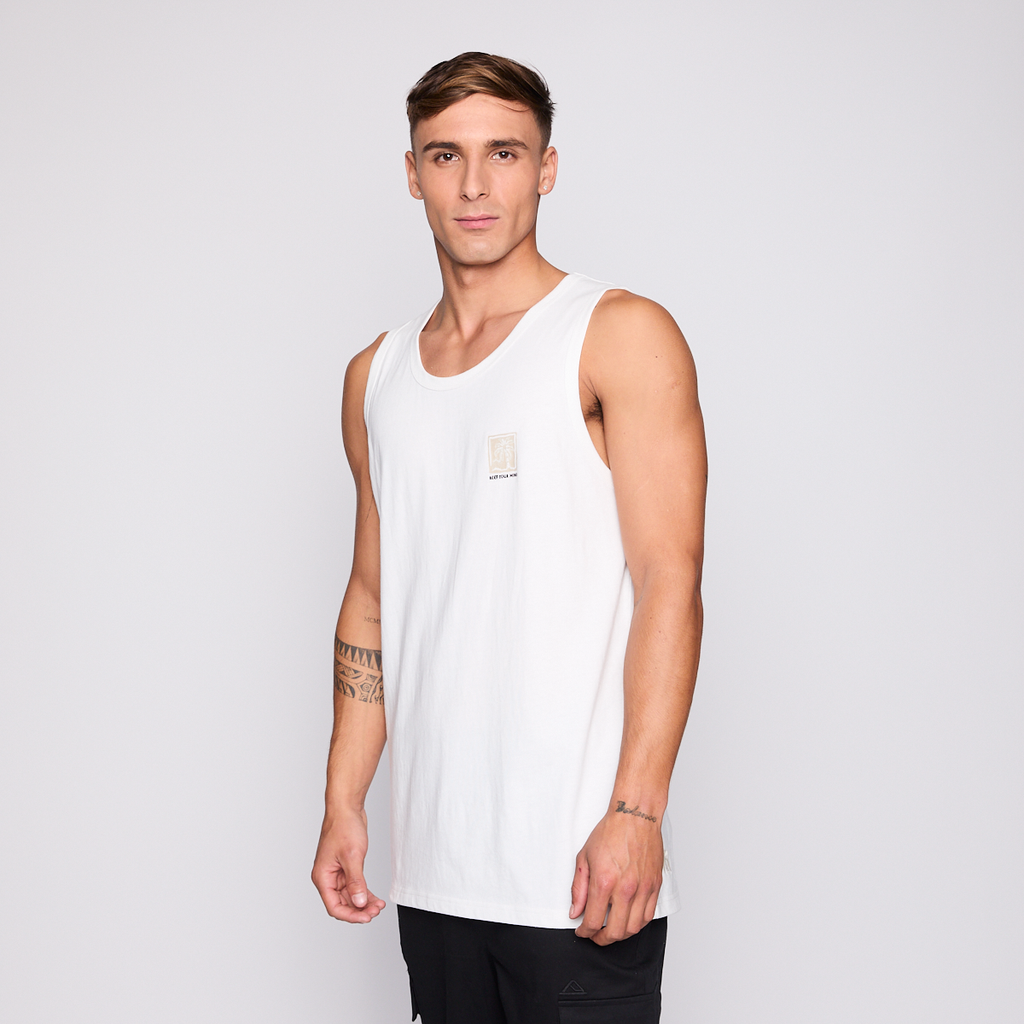 Polera Tank Reef Men White