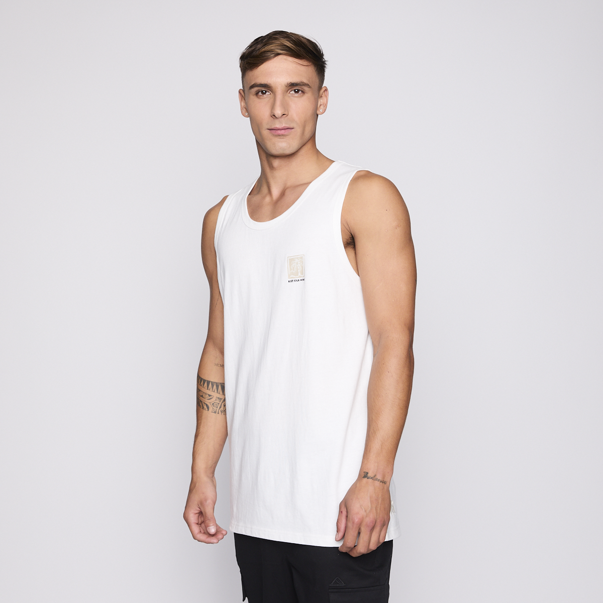 Polera Tank Reef Men White