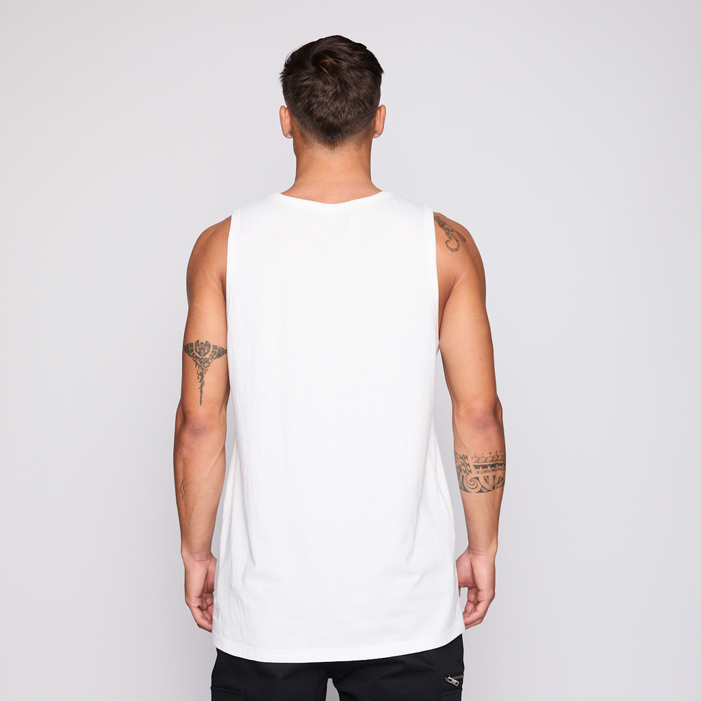 Polera Tank Reef Men White