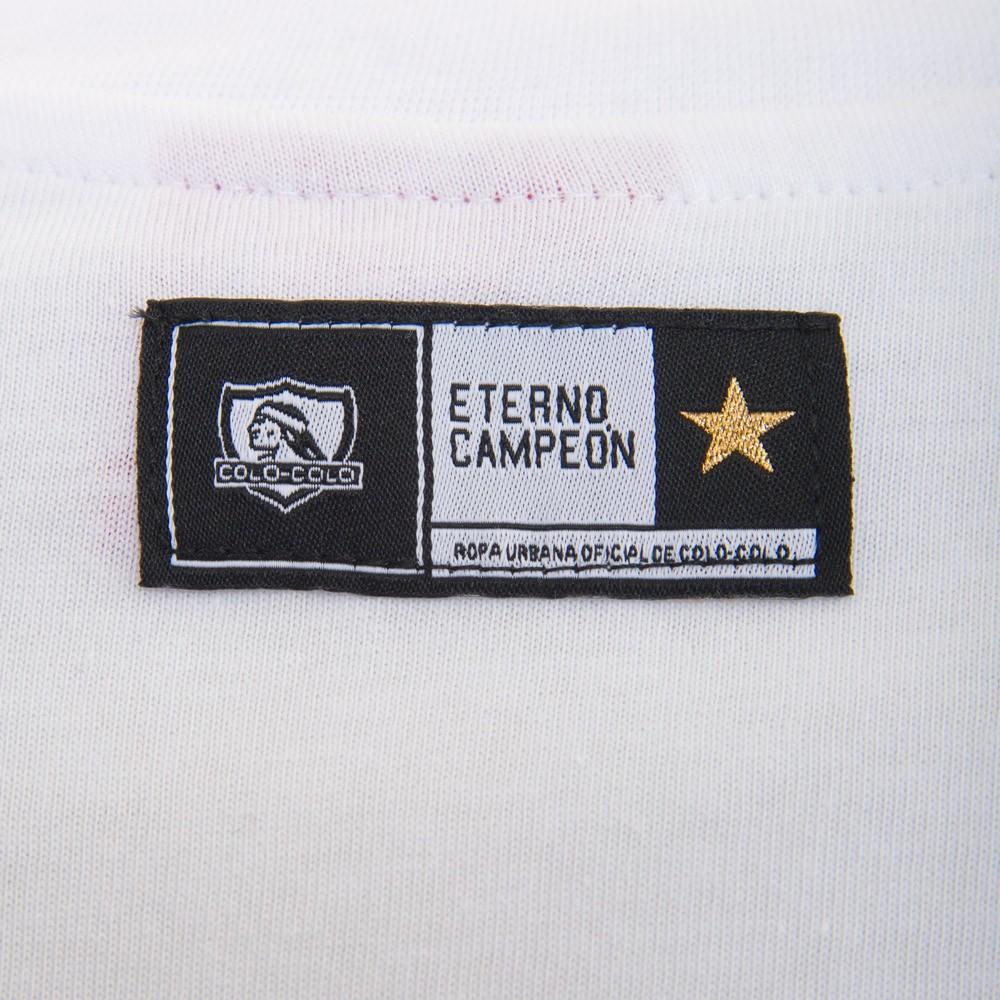 Polera Colo Colo Urbano «Cacique Blanco» Blanca