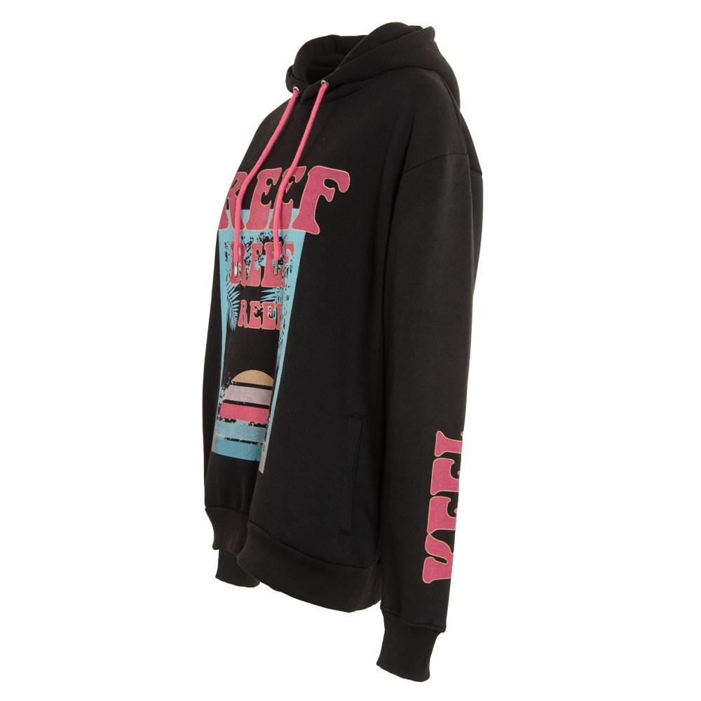 Poleron Men Hoodie Black Pink