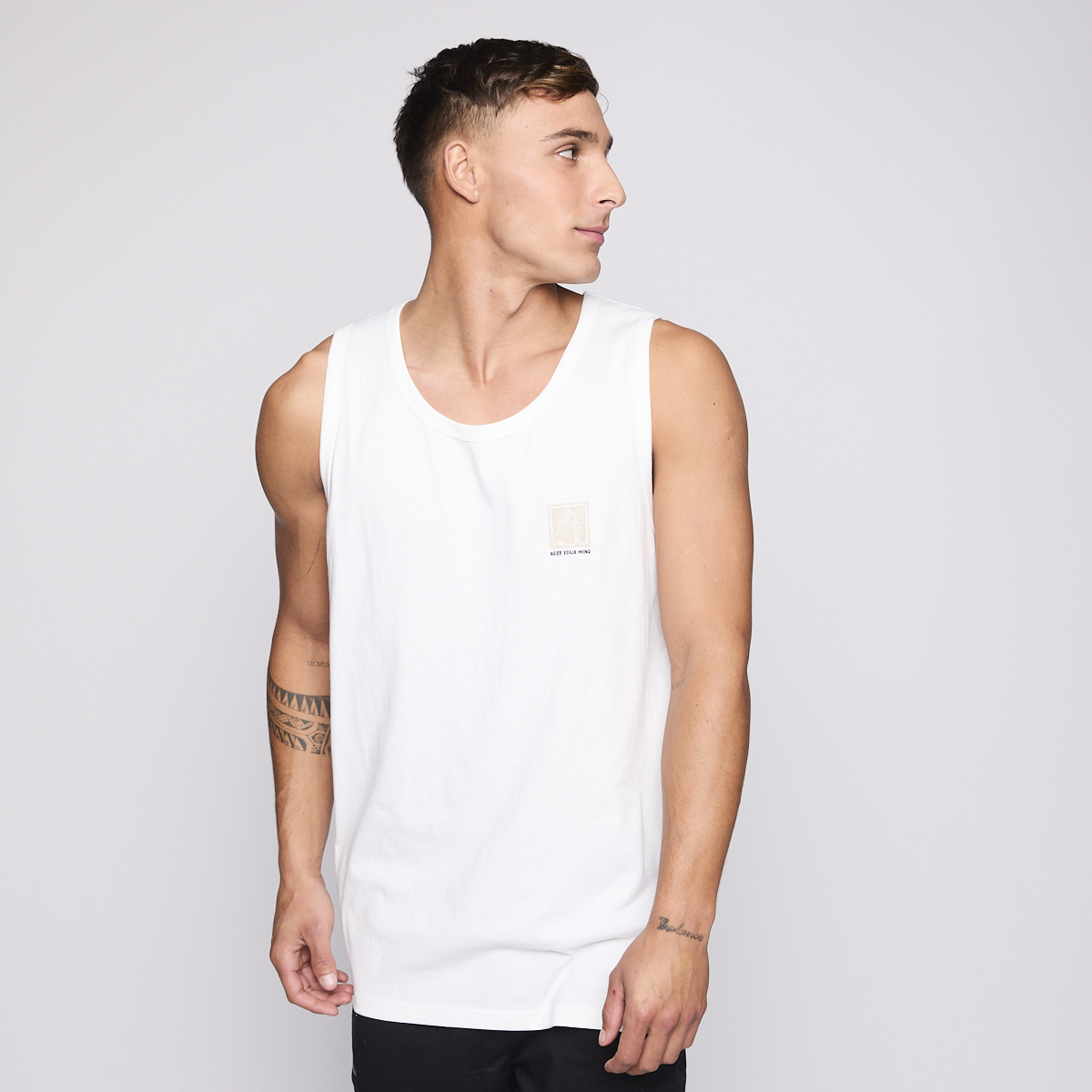 Polera Tank Reef Men White