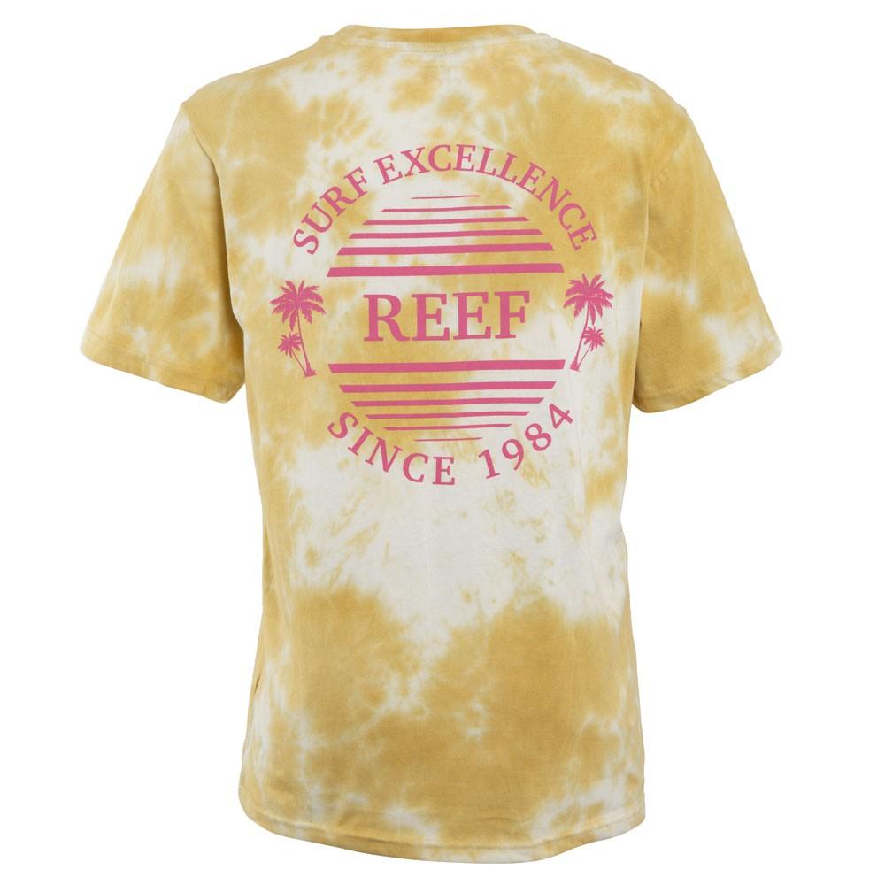 Polera Manga Corta Tie Dye Yellow Beige Pink