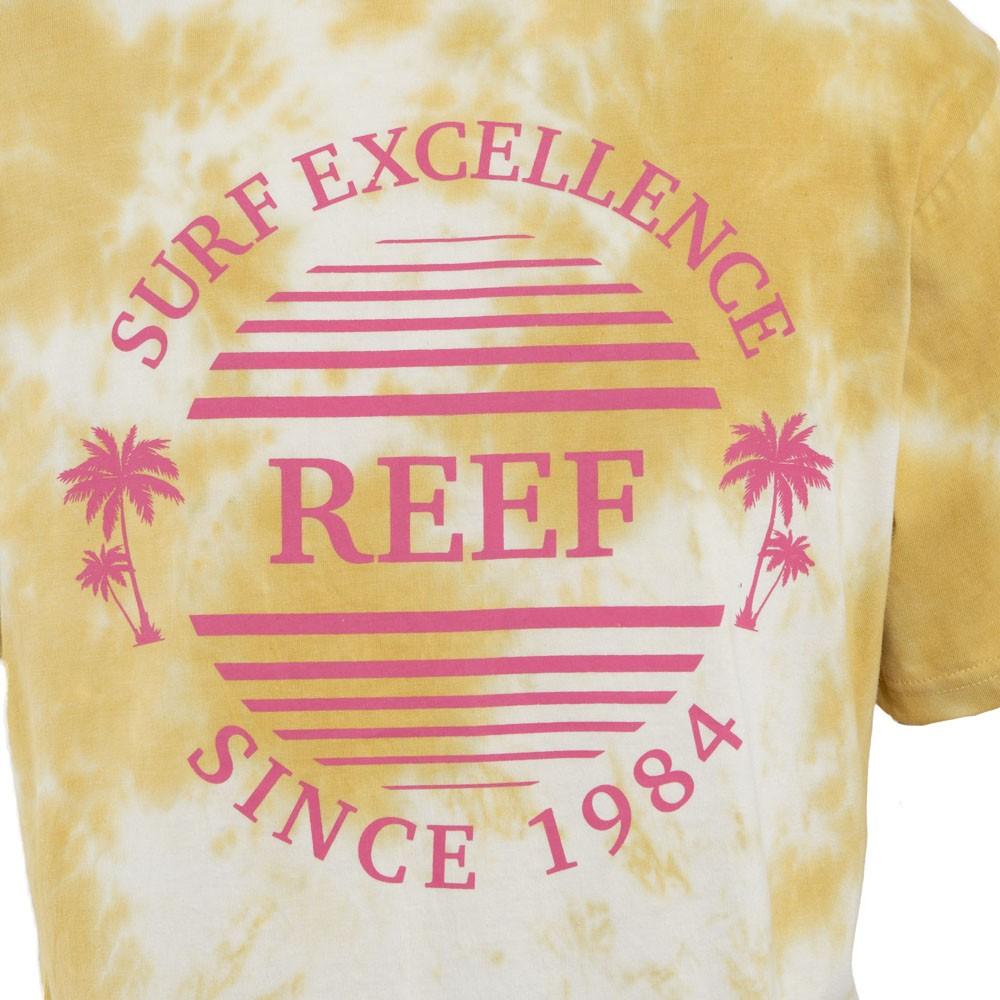 Polera Manga Corta Tie Dye Yellow Beige Pink