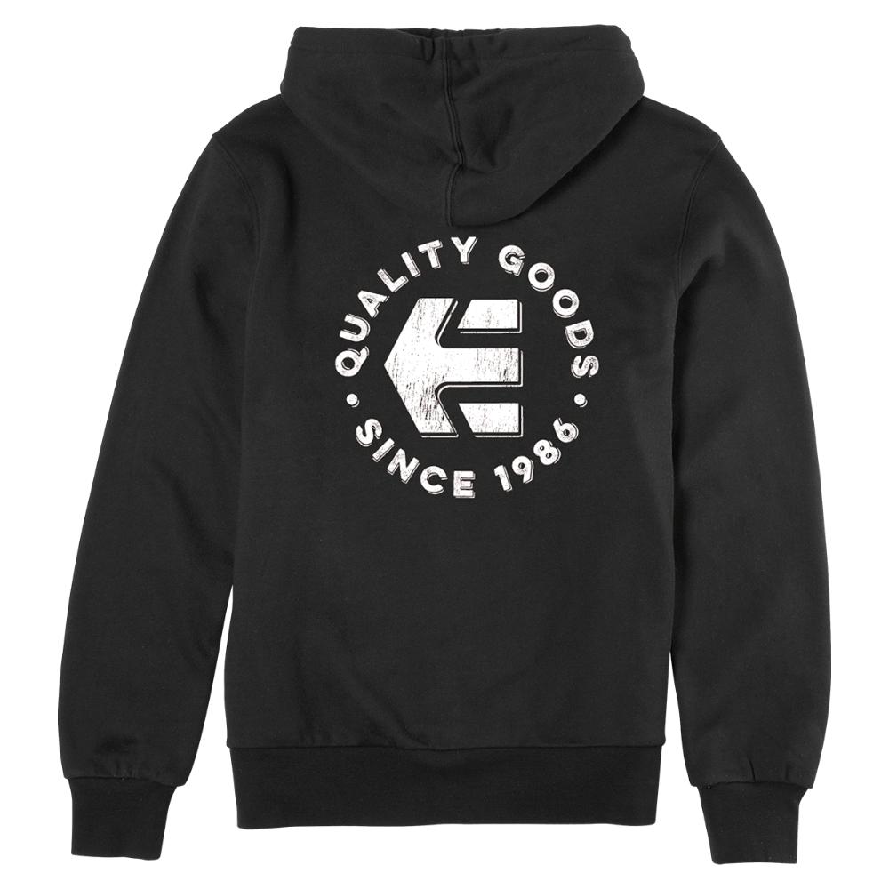 Poleron Men Zipper Since 1986 Hoodie Black White