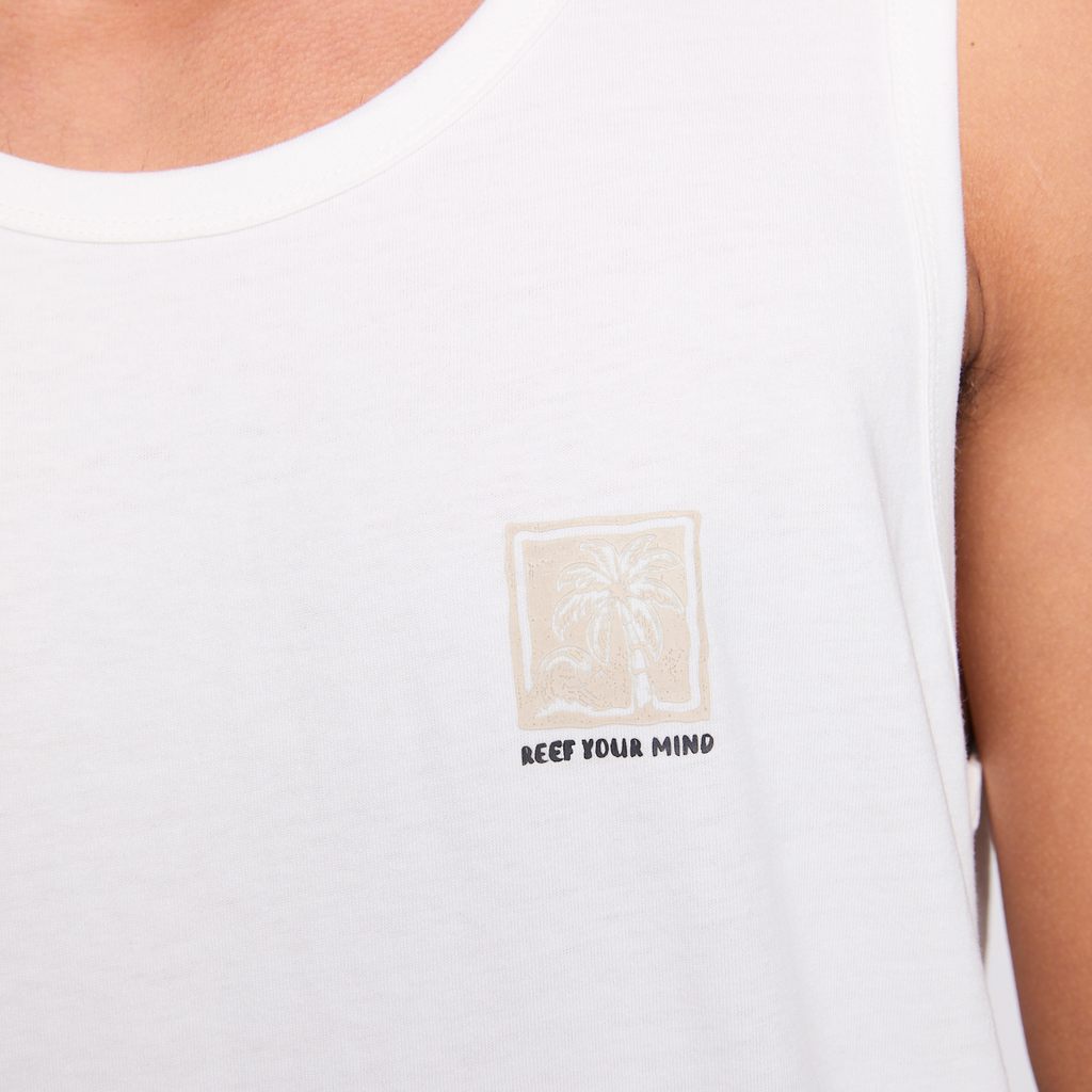 Polera Tank Reef Men White