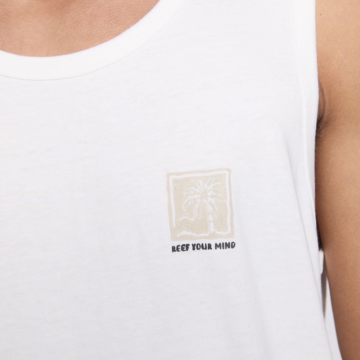 Polera Tank Reef Men White