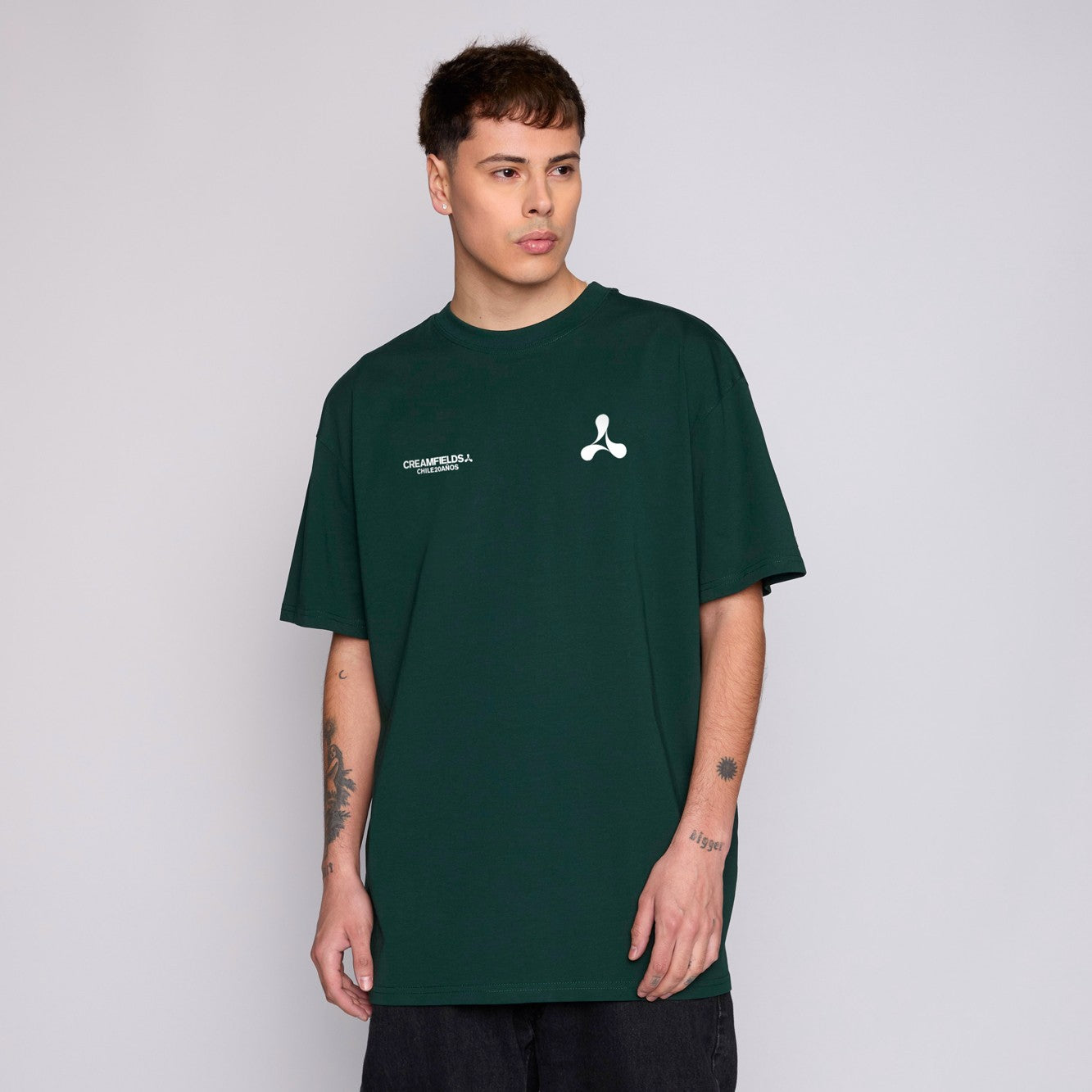 Polera Creamfields x Whatup Green Logo White