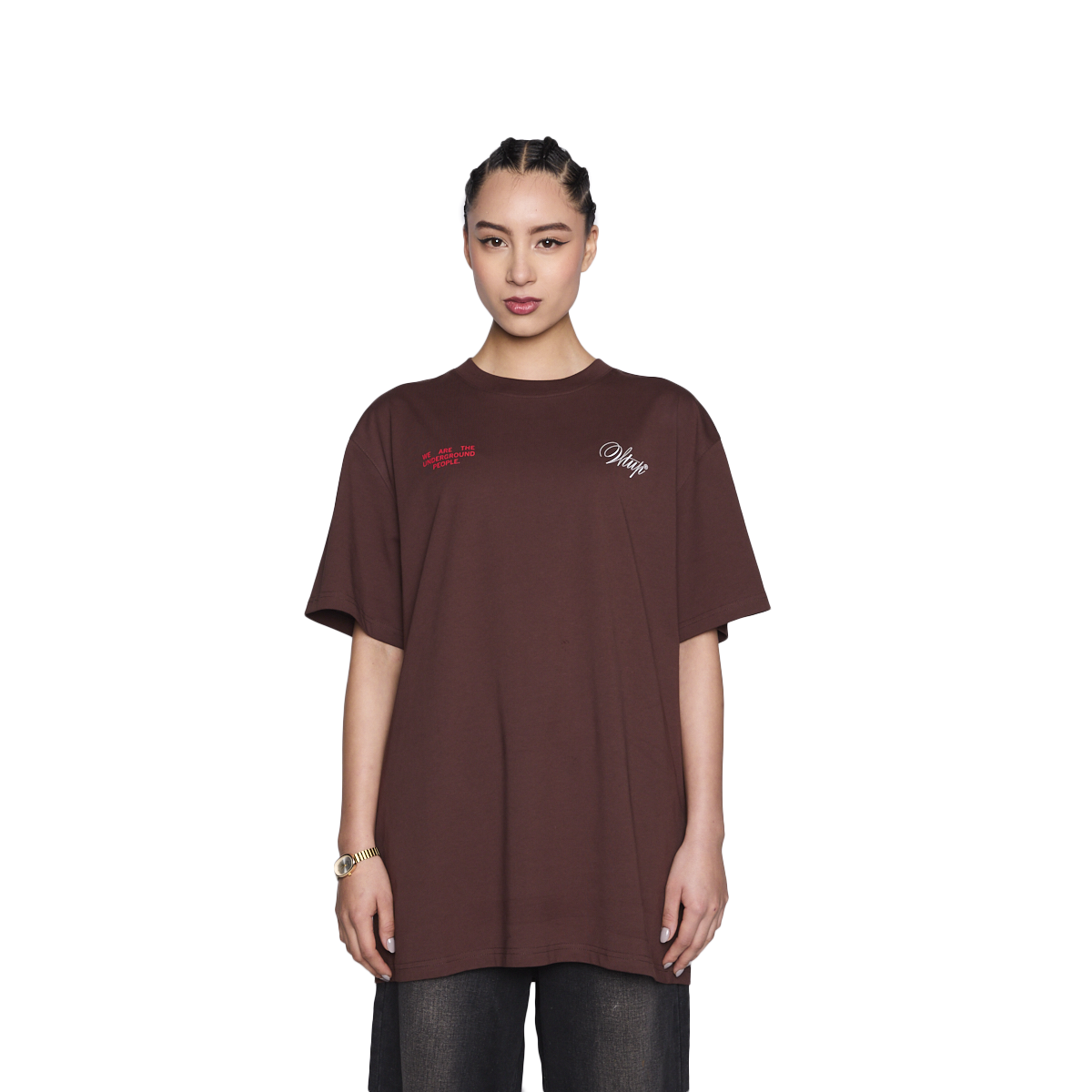 Polera Whatup Sorry Mom Brown