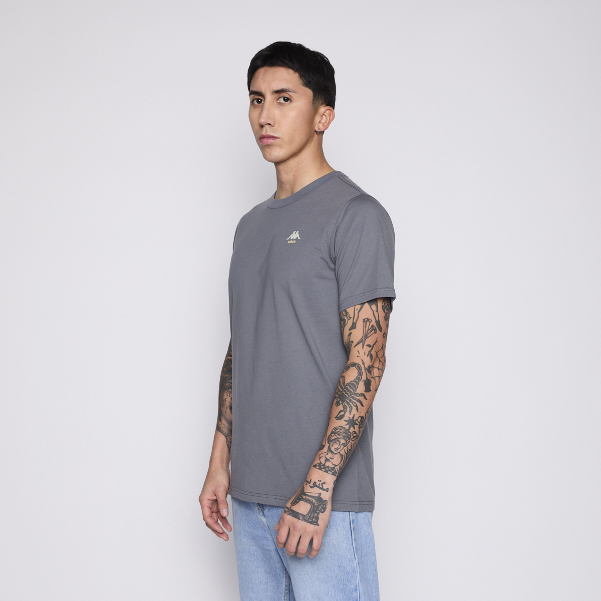 Polera Kappa Men Grey Omini Green