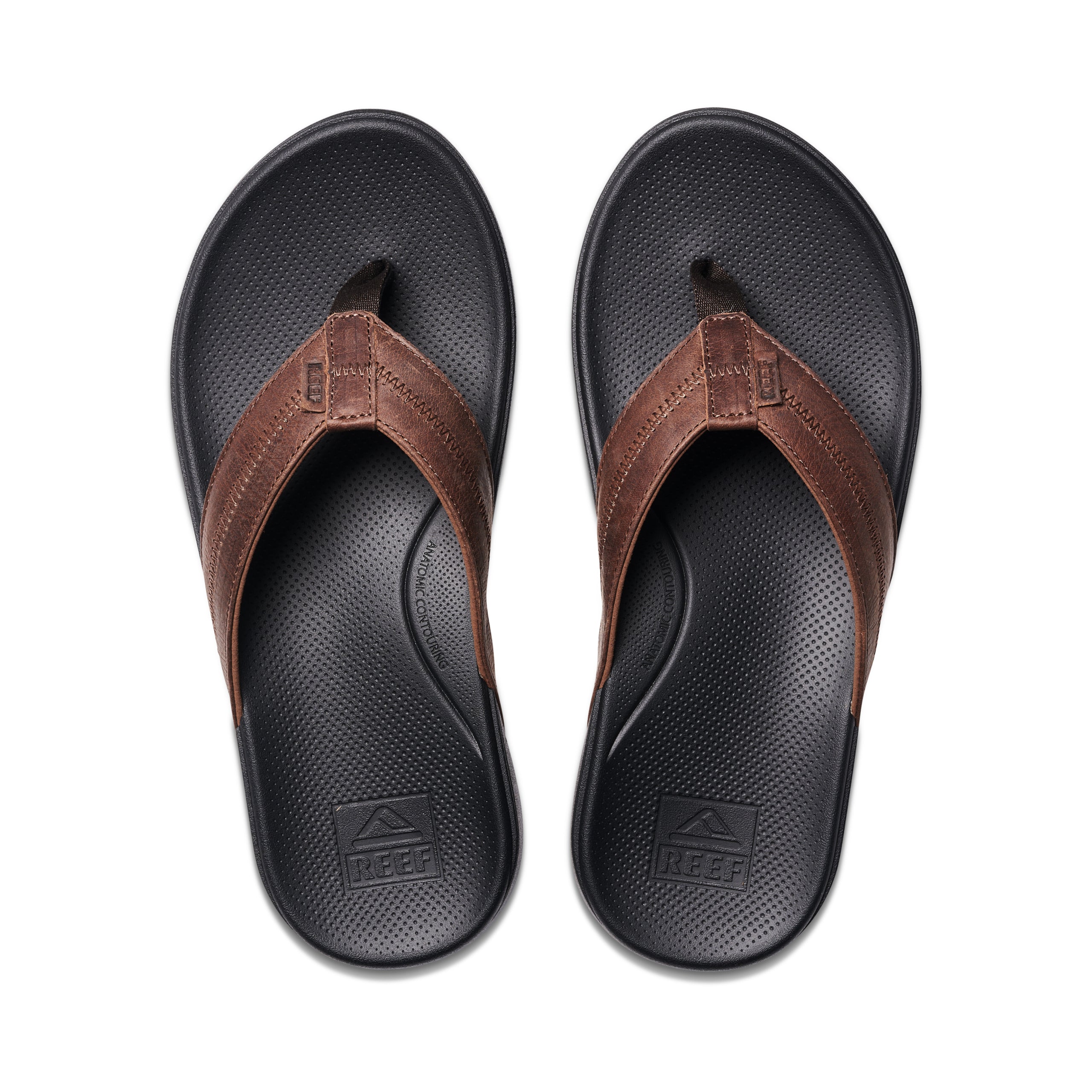 Sandalia Reef Men Cushion Phantom  2.0 Leather Brown Black