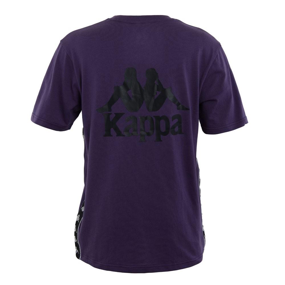 Polera Men Purple Logo Back Black