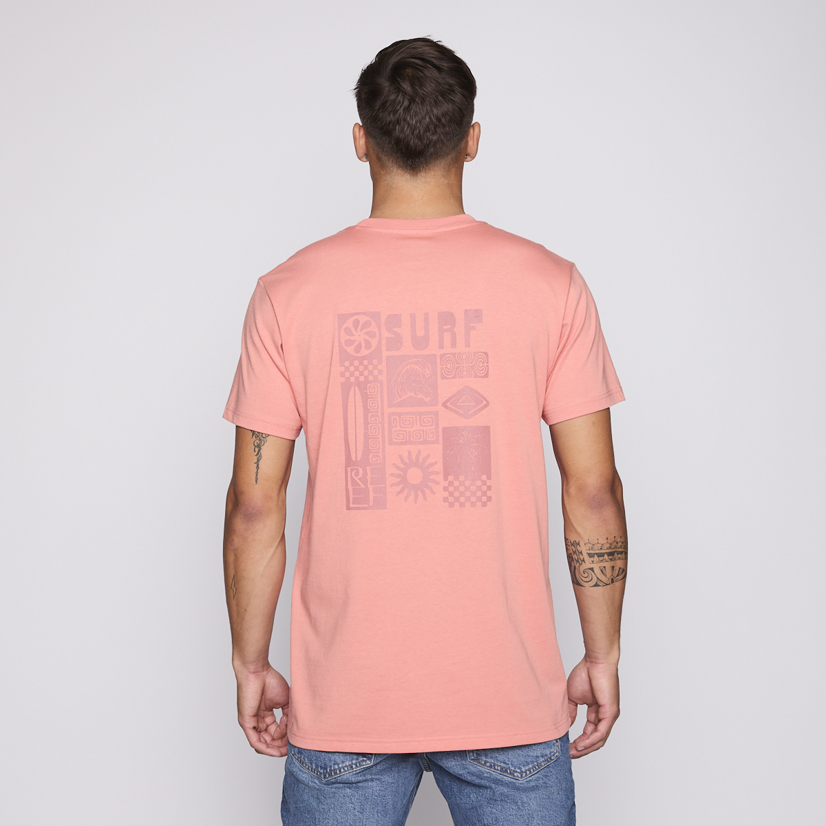 Polera Reef Men Surf Reef Pink