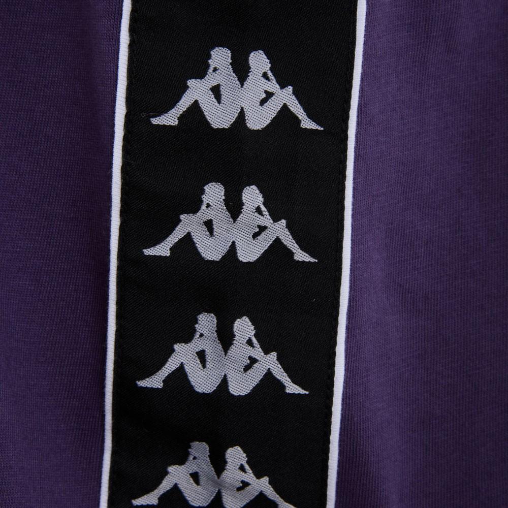 Polera Men Purple Logo Back Black