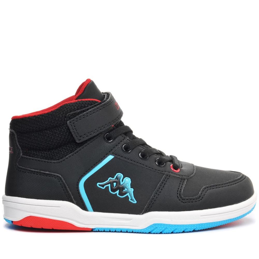 Zapatilla Teens Logo Kary Mid Ev Black Blue Red