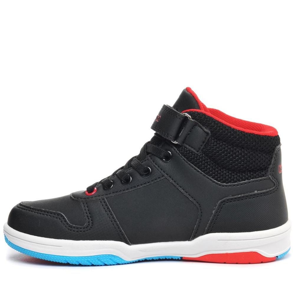 Zapatilla Teens Logo Kary Mid Ev Black Blue Red