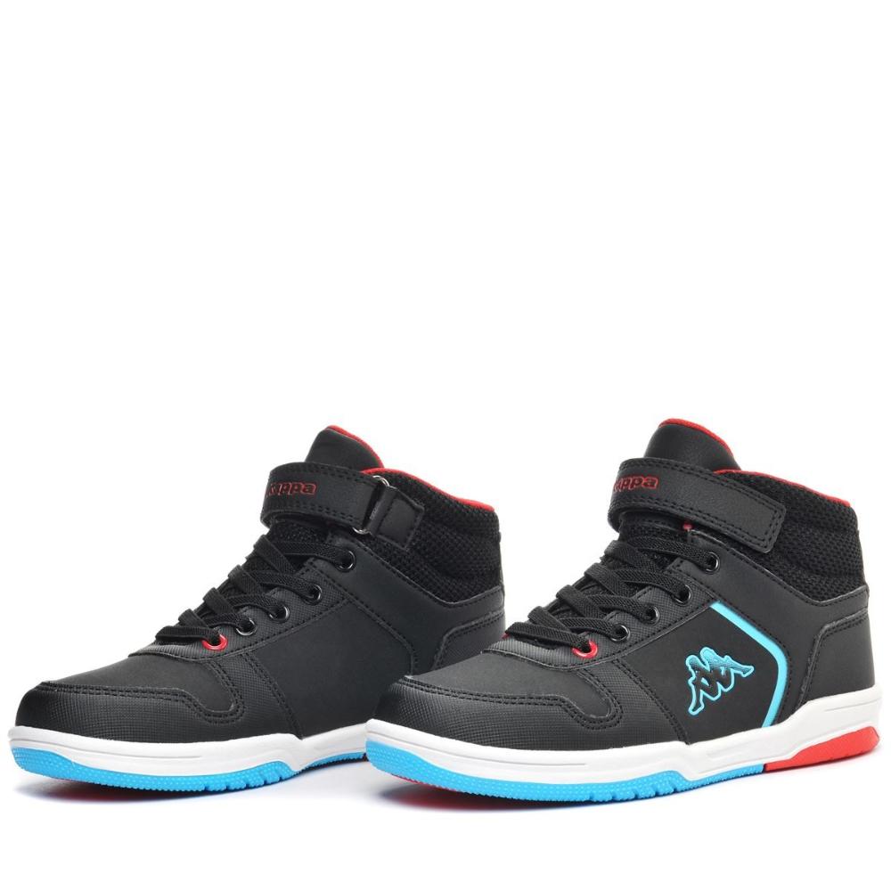 Zapatilla Teens Logo Kary Mid Ev Black Blue Red