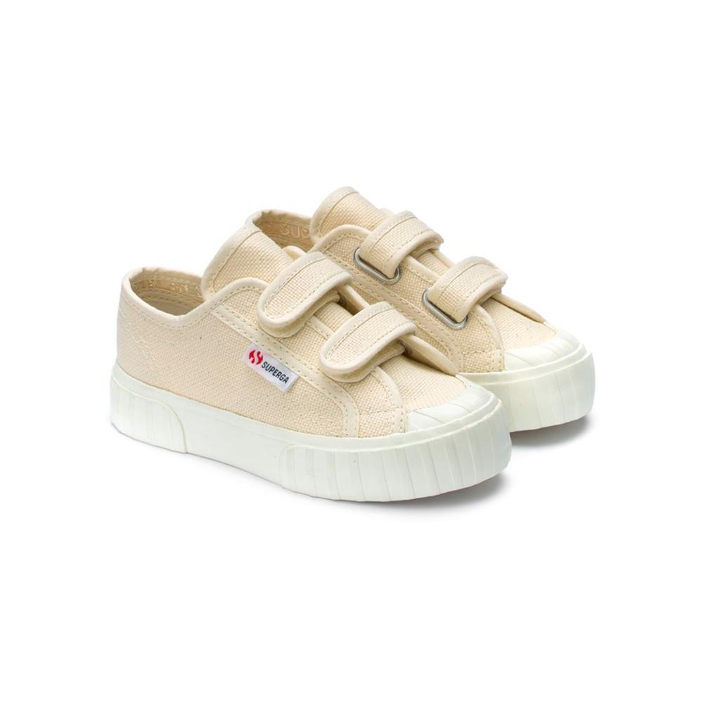 Zapatilla Kids 2630 Stripe Straps Beige Raw Avorio