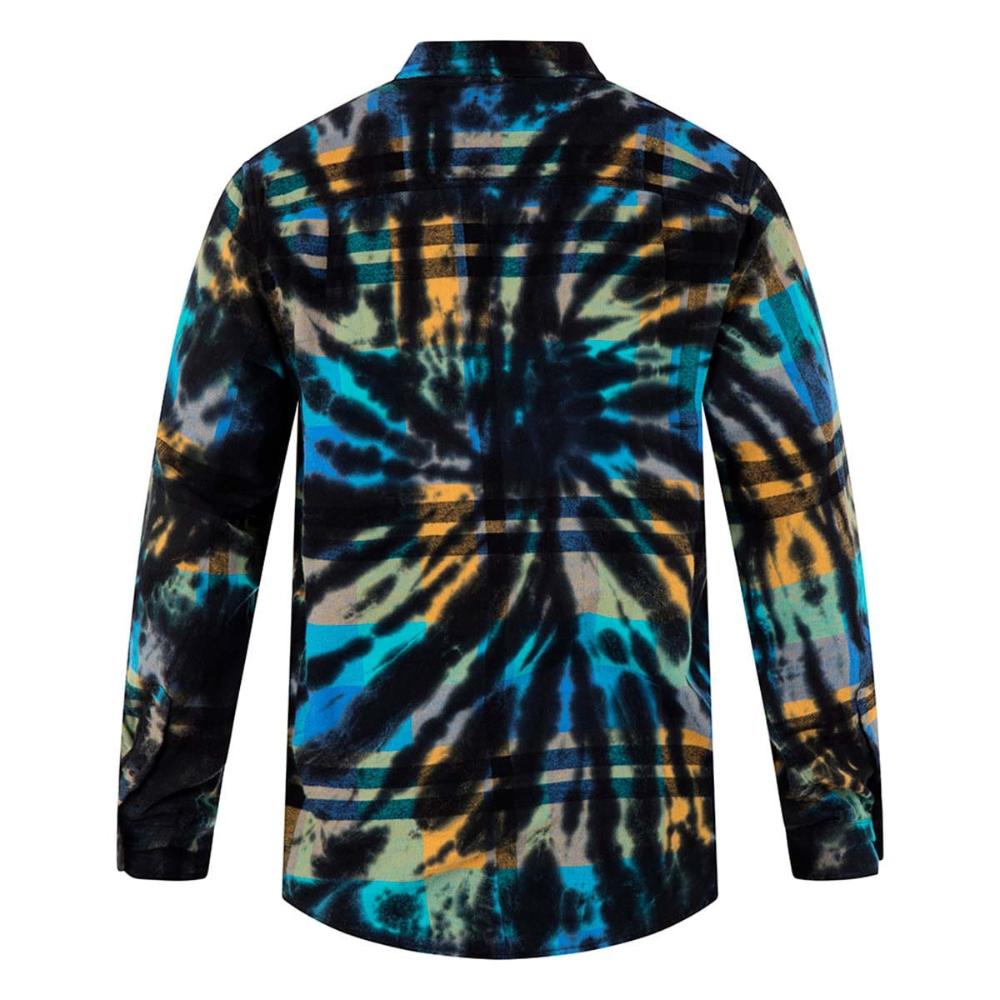 Camisa Portland Tiedye Aqua Black