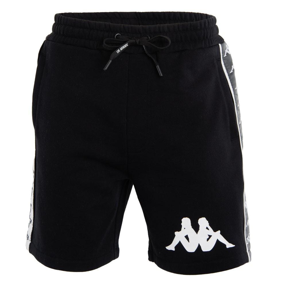 Short Men Black White Omini Leg Banda Bicolor