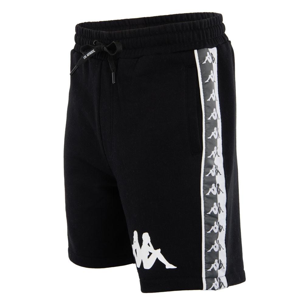 Short Men Black White Omini Leg Banda Bicolor