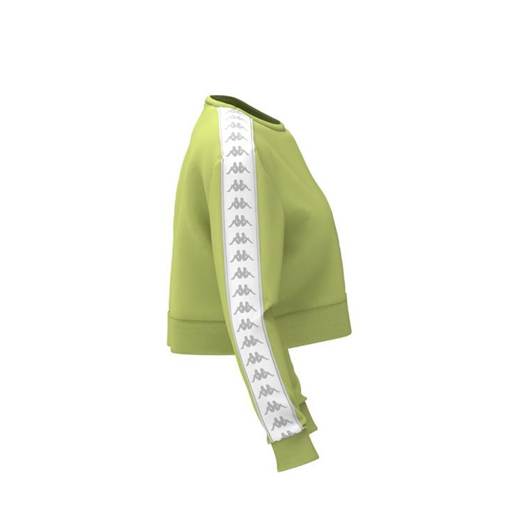 Poleron Crop 222 Banda Women Ahmis Green Lime White