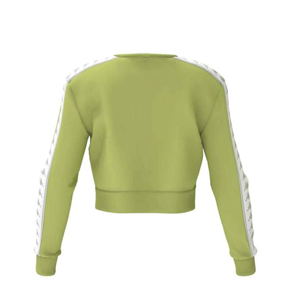 Poleron Crop 222 Banda Women Ahmis Green Lime White
