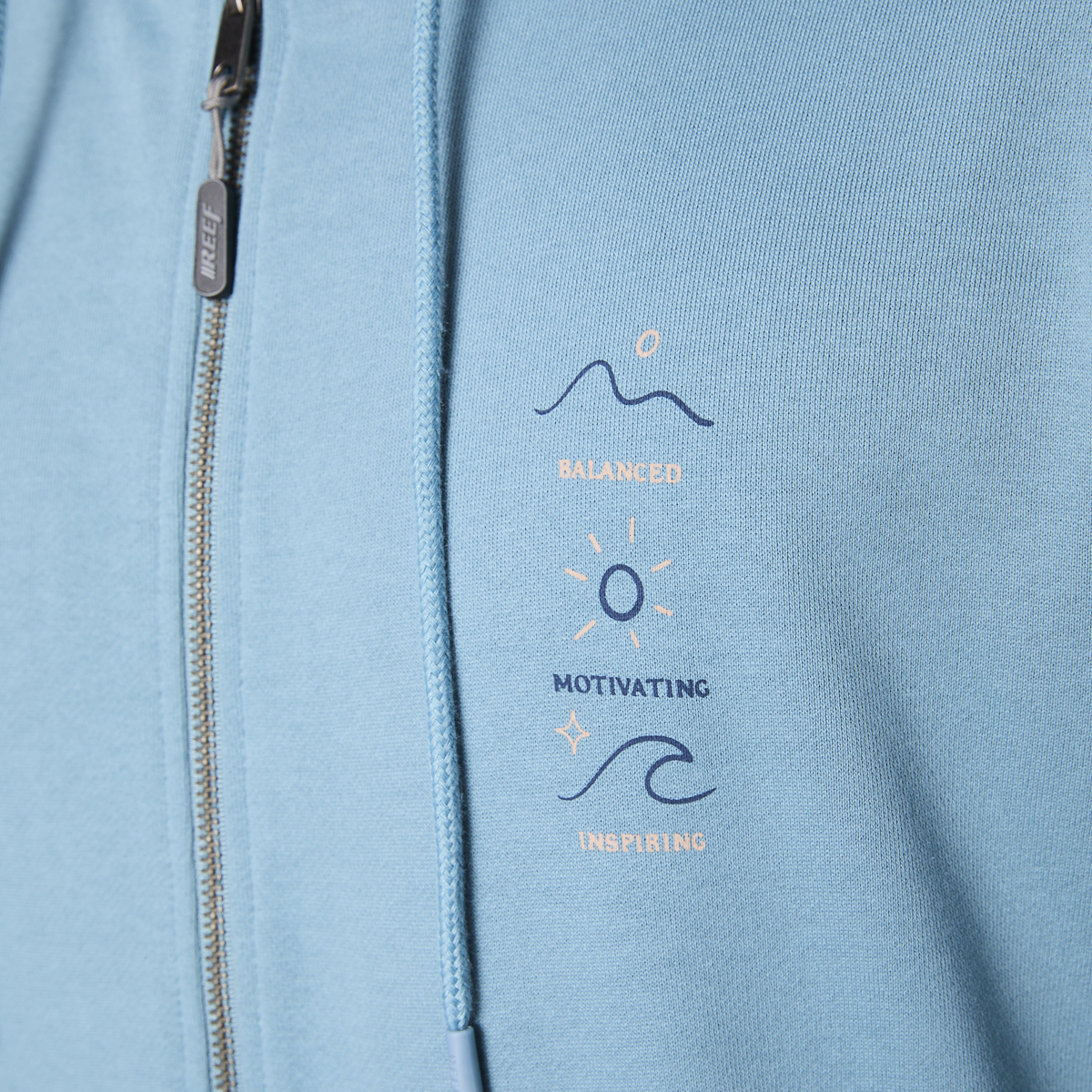 Polerón Reef Men Full Zipper Blue Surf Up