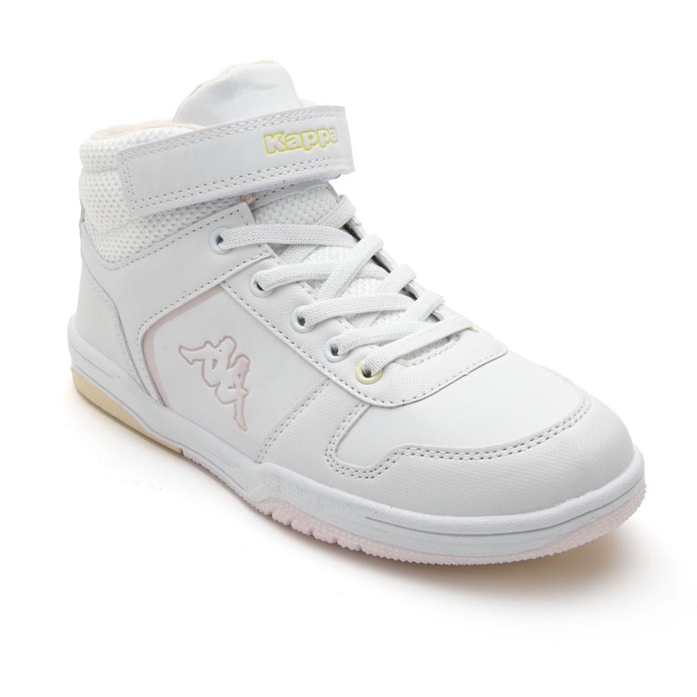 Zapatilla Teens Logo Kary Mid Ev White Pink Yellow