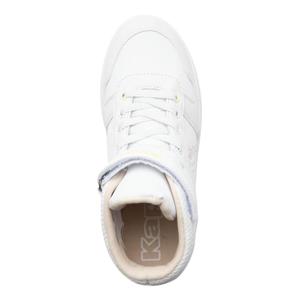 Zapatilla Teens Logo Kary Mid Ev White Pink Yellow