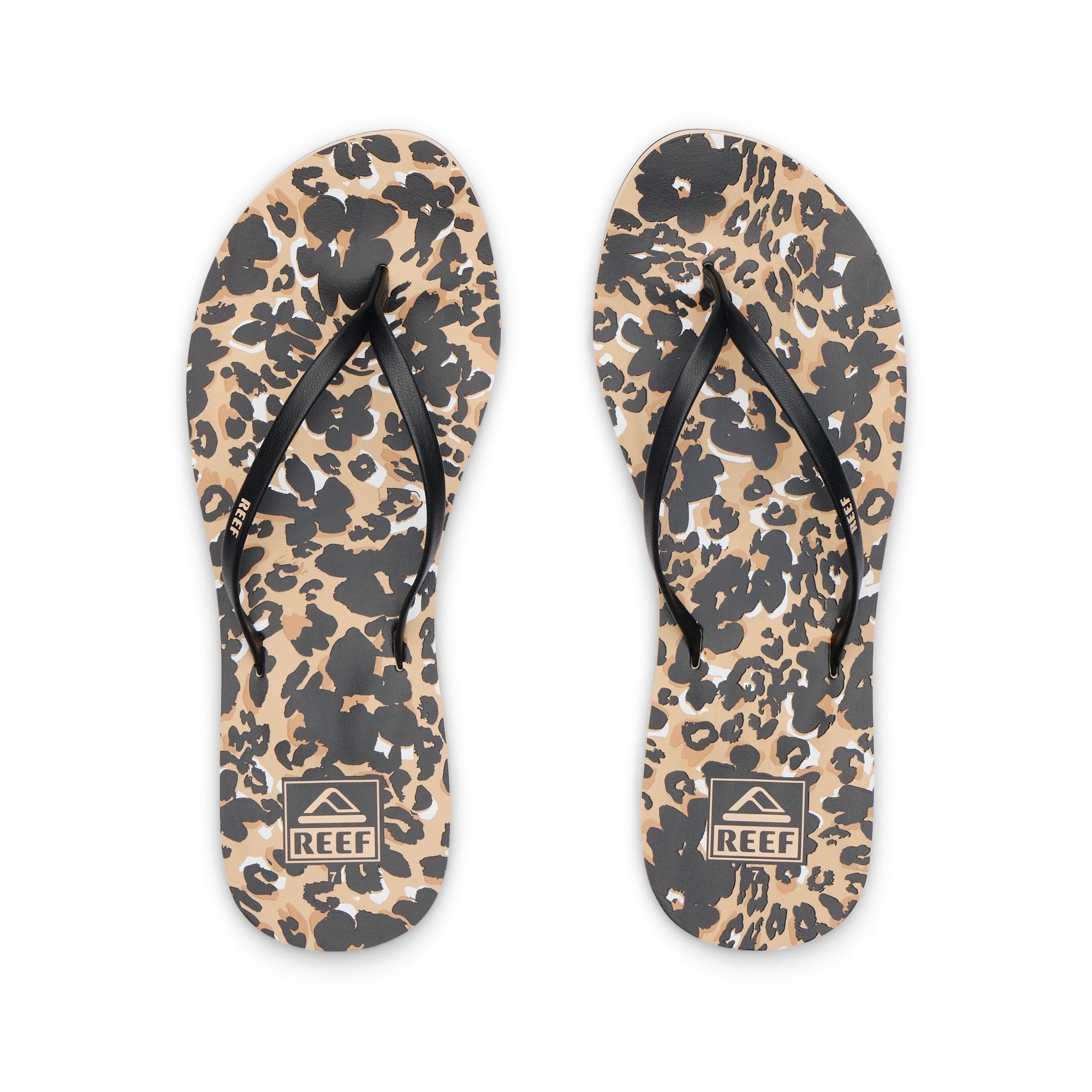 Sandalia Reef Women Bliss Full Flor Cheeta Black