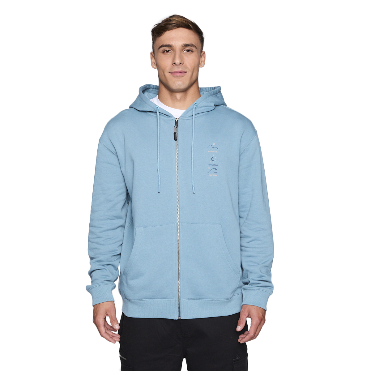 Polerón Reef Men Full Zipper Blue Surf Up