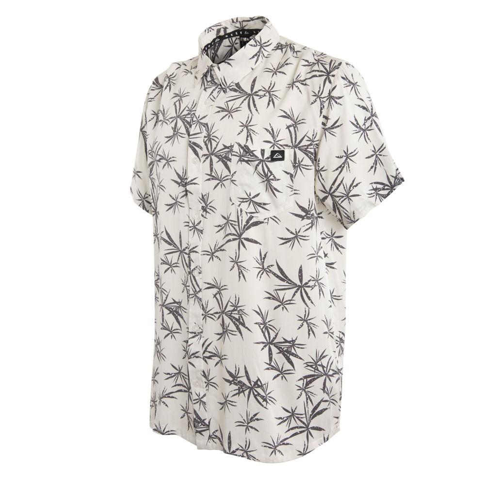Camisa Men Manga Corta Palms Beige