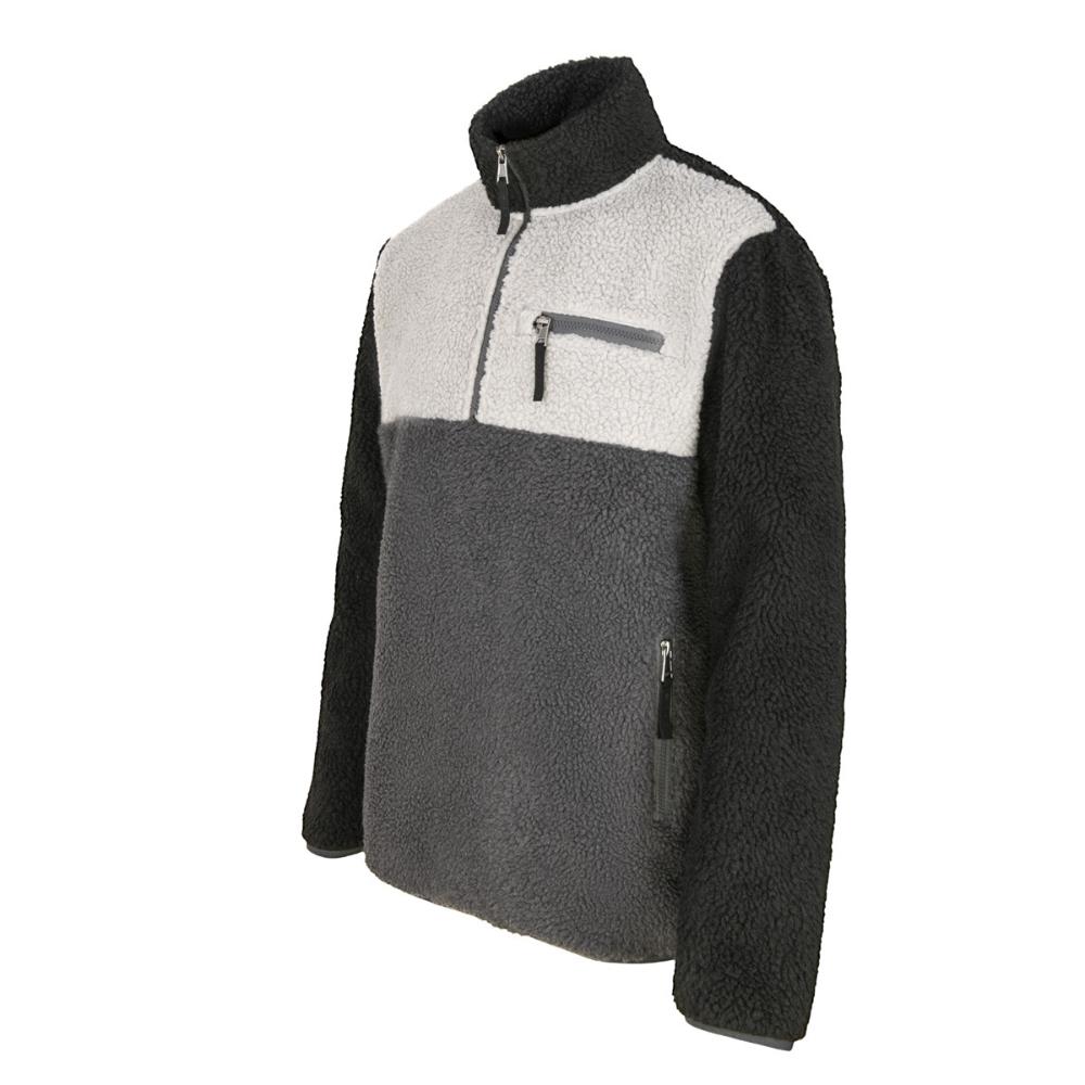 Sherpa Men Half Zip Black Grey White