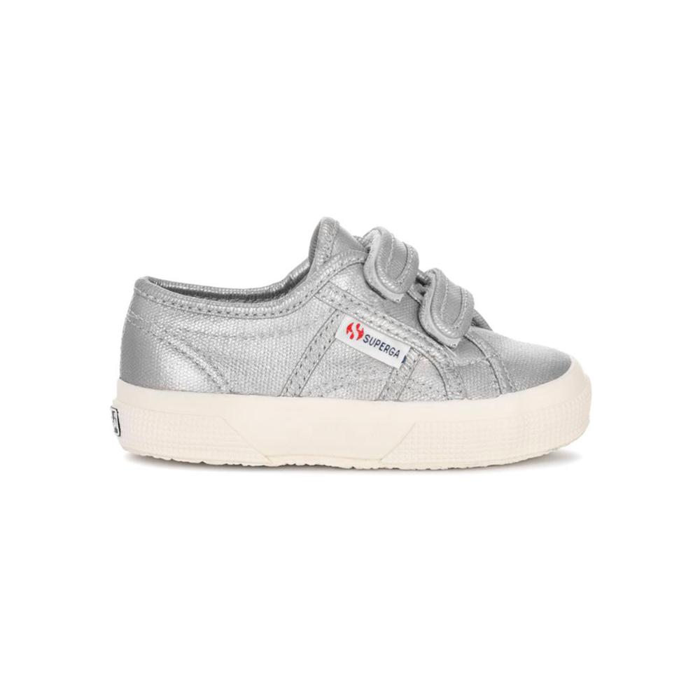 Zapatilla Kids 2750 Strap Metallic Canvas Grey Silver
