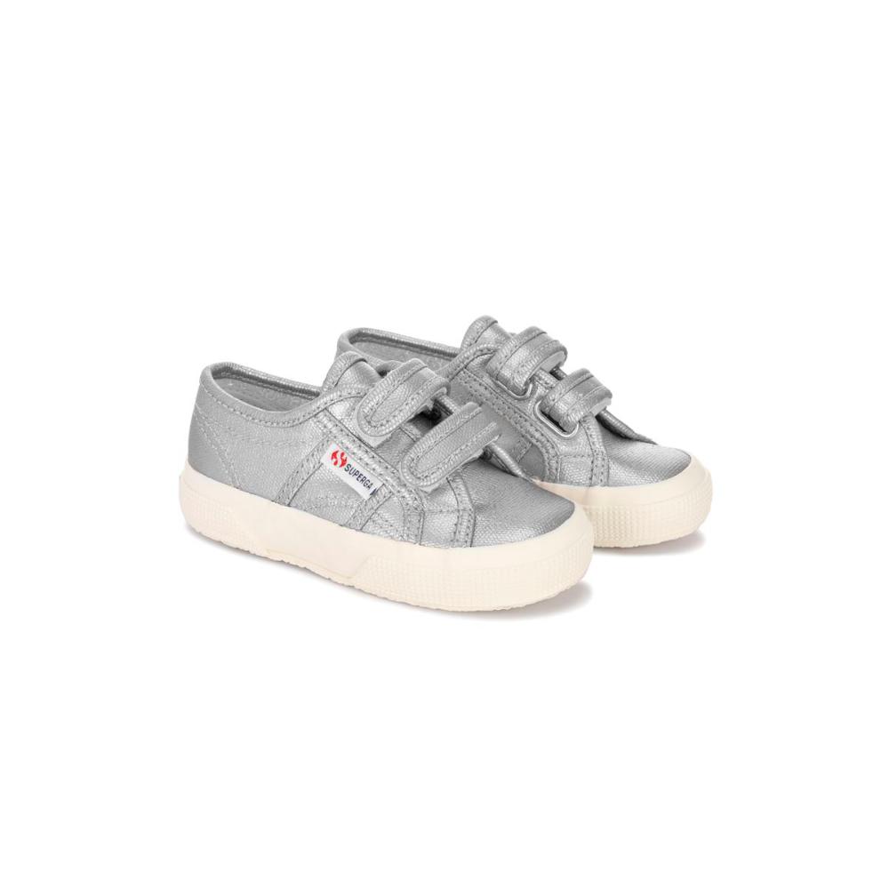 Zapatilla Kids 2750 Strap Metallic Canvas Grey Silver