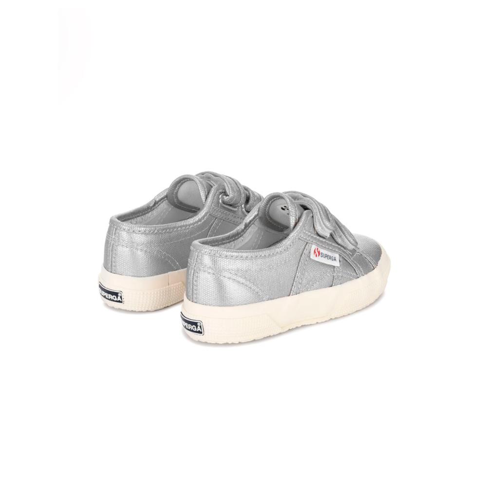 Zapatilla Kids 2750 Strap Metallic Canvas Grey Silver